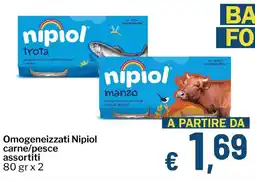 Qui Discount Omogeneizzati Nipiol carne/pesce assortiti offerta
