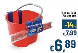 Qui Discount Set pulizia Fa per tre offerta