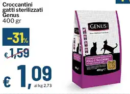 Qui Discount Croccantini gatti sterilizzati Genus offerta