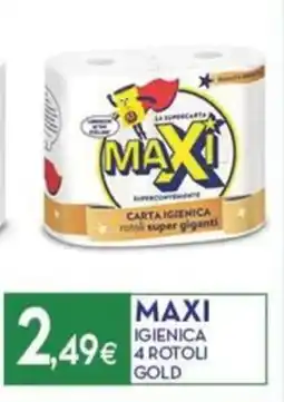 Proshop Maxi igienica 4 rotoli gold offerta