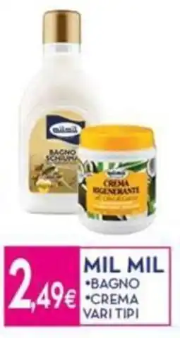 Proshop Mil mil bagno crema vari tipi offerta