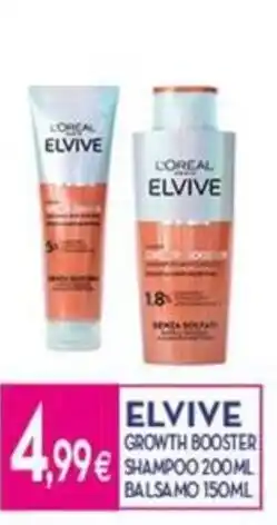Proshop Elvive growth booster shampoo balsamo offerta