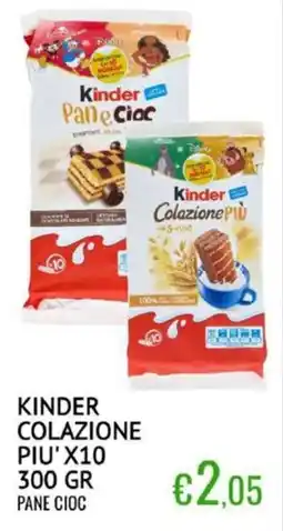 Sugros Kinder colazione piu' offerta