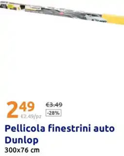 Action Pellicola finestrini auto Dunlop offerta