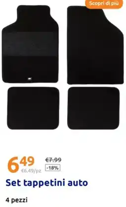 Action Set tappetini auto offerta