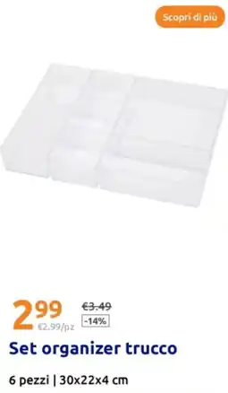 Action Set organizer trucco offerta