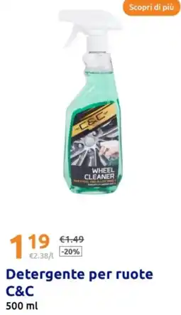 Action Detergente per ruote C&C offerta