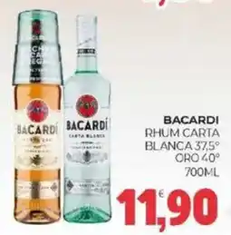 Eté Bacardi rhum carta blanca 37,5° oro 40° offerta