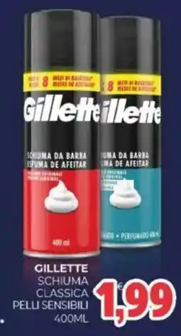 Eté Gillette schiuma classica pelli sensibili offerta