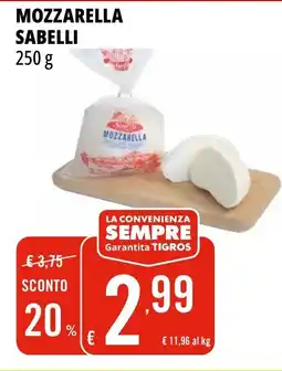 Tigros Mozzarella SABELLI offerta