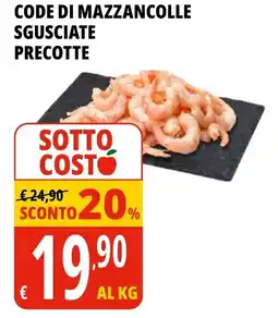 Tigros Code di mazzancolle sgusciate precotte offerta