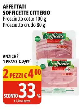 Tigros Affettati sofficette CITTERIO offerta
