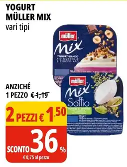 Tigros Yogurt MÜLLER mix offerta