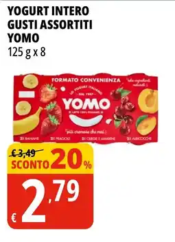 Tigros Yogurt intero gusti assortiti YOMO offerta