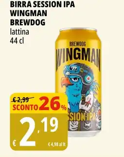 Tigros Birra session ipa wingman BREWDOG offerta