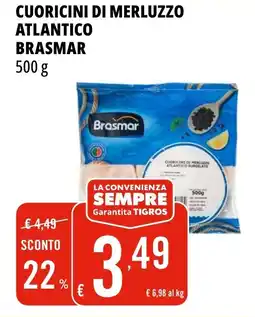 Tigros Cuoricini di merluzzo atlantico BRASMAR offerta