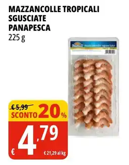 Tigros Mazzancolle tropicali sgusciate PANAPESCA offerta