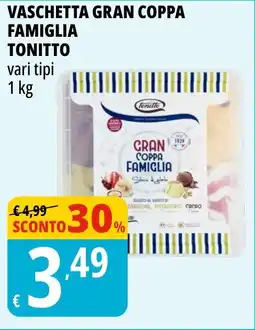 Tigros Vaschetta gran coppa famiglia TONITTO offerta