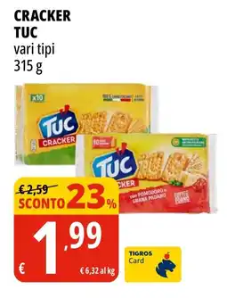 Tigros Cracker TUC vari tipi offerta