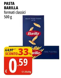 Tigros Pasta BARILLA formati classici offerta
