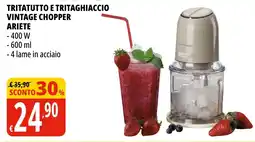 Tigros Tritatutto e tritaghiaccio vintage chopper ARIETE offerta