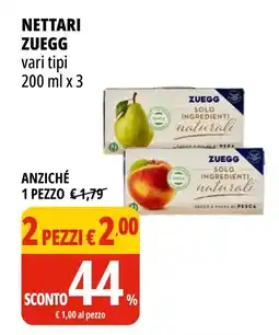 Tigros Nettari ZUEGG vari tipi offerta