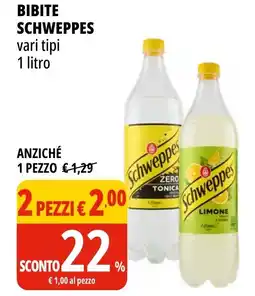 Tigros Bibite SCHWEPPES vari tipi offerta