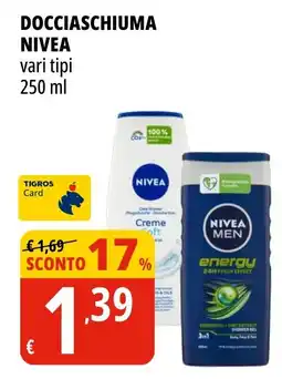 Tigros Docciaschiuma NIVEA vari tipi offerta