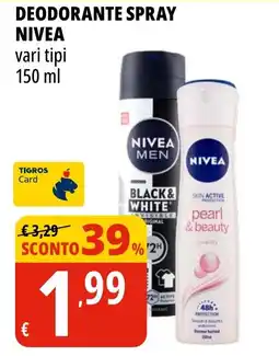 Tigros Deodorante spray NIVEA offerta