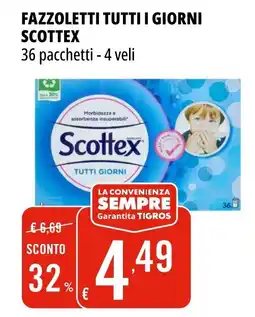 Tigros Fazzoletti tutti i giorni SCOTTEX offerta