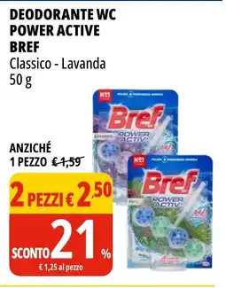 Tigros Deodorante wc power active BREF offerta