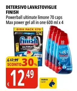 Tigros Detersivo lavastoviglie FINISH offerta