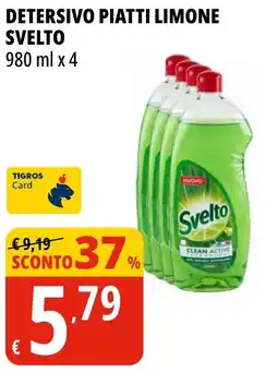 Tigros Detersivo piatti limone SVELTO offerta