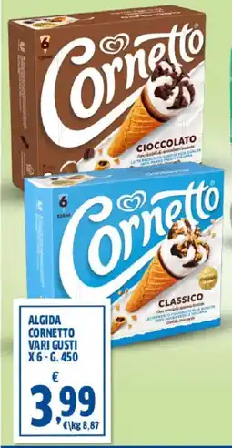 Sigma Algida cornetto vari gusti x6 offerta