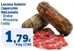 Sigma Lucana Salumi Capocollo Nazionale offerta