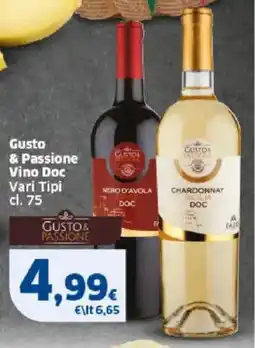 Sigma Gusto & Passione Vino Doc Vari Tipi offerta