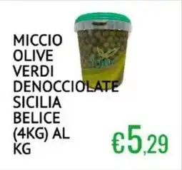 Sugros Miccio olive verdi denocciolate sicilia belice offerta