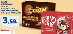 Sigma Nestlè Kit Kat Cono- Lion Al Caramello x4 offerta