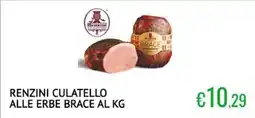 Sugros Renzini culatello alle erbe brace offerta