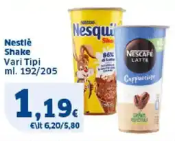 Sigma Nestlè Shake Vari Tipi offerta
