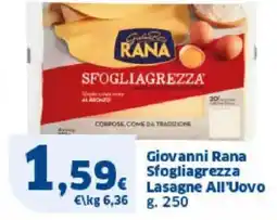 Sigma Giovanni Rana Sfogliagrezza Lasagne All'Uovo offerta