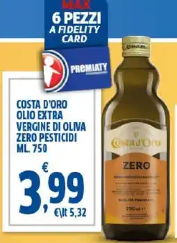 Sigma Costa d'oro olio extra vergine di oliva zero pesticidi offerta
