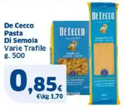 Sigma De Cecco Pasta Di Semola Varie Trafile offerta