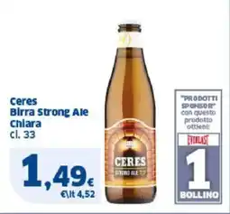 Sigma Ceres Birra Strong Ale Chiara offerta