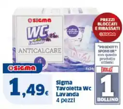 Sigma Sigma Tavoletta Wc Lavanda 4 pezzi offerta