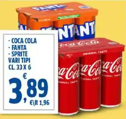 Sigma FANT - COCA COLA - FANTA -SPRITE vari tipi offerta