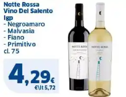Sigma Notte Rossa Vino Del Salento Igp offerta