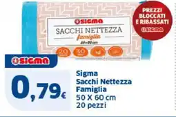 Sigma Sigma Sacchi Nettezza Famiglia 20 pezzi offerta