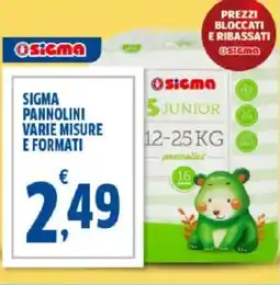 Sigma Sigma pannolini varie misure e formati offerta