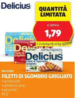 ALDI Delicius filetti di sgombro grigliato offerta